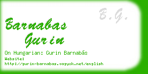 barnabas gurin business card