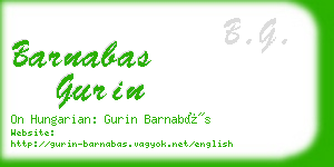 barnabas gurin business card